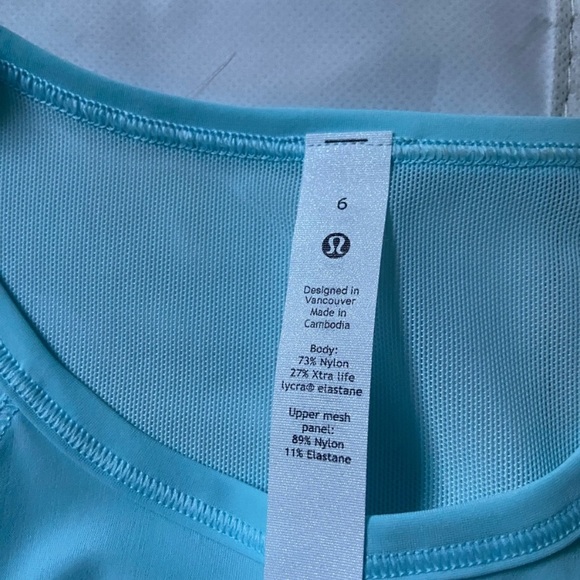 LULULEMON SCULPT TANK IN ICING BLUE (ICBU) SZ 4,6 NWT - Picture 4 of 7